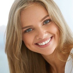 woman smiling white teeth